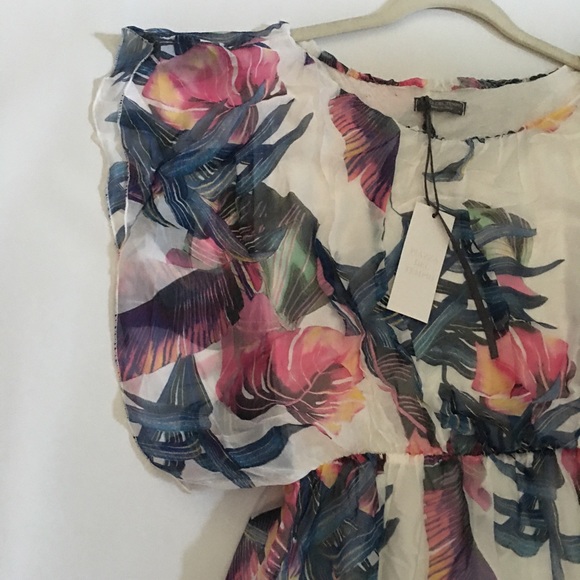 NWT- PIAZZA DEL TEMPIO WATERCOLOR FLORAL DRESS - Picture 3 of 9